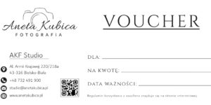 voucher do studia aneta kubica fotografia